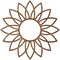 Ekena Millwork Daisy Wood Fretwork Pierced Ceiling Medallion, Walnut, 24"OD x 8 3/8"ID x 3/8"T CMWP24X24X0375DAWA - alternate 5